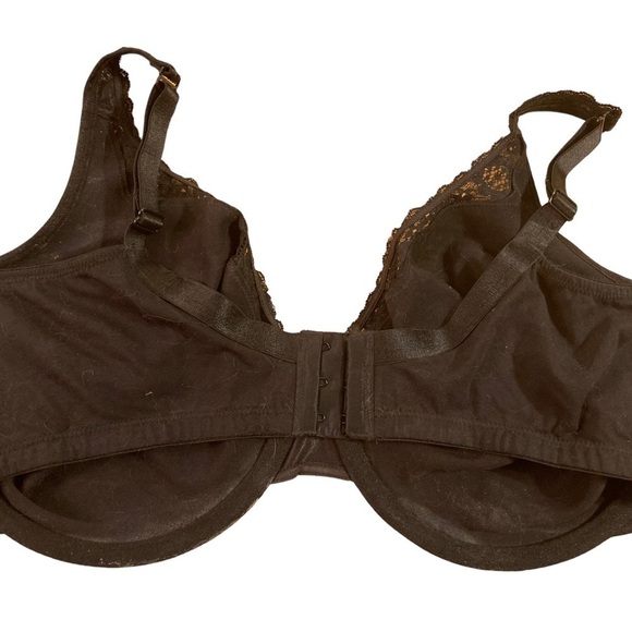 CATHERINES Bra 44DDD Solid Black Cotton Lace Trimmed Cups Never Worn NWT - Picture 11 of 12